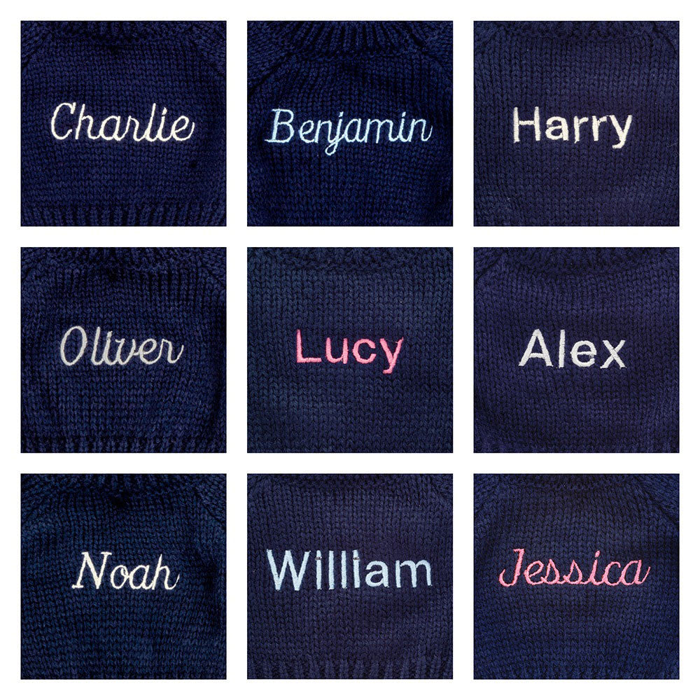 Bashful Inky Bunny with Personalised Navy Jumper