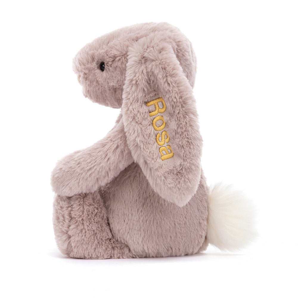 Personalised Bashful Luxe Bunny Rosa Medium