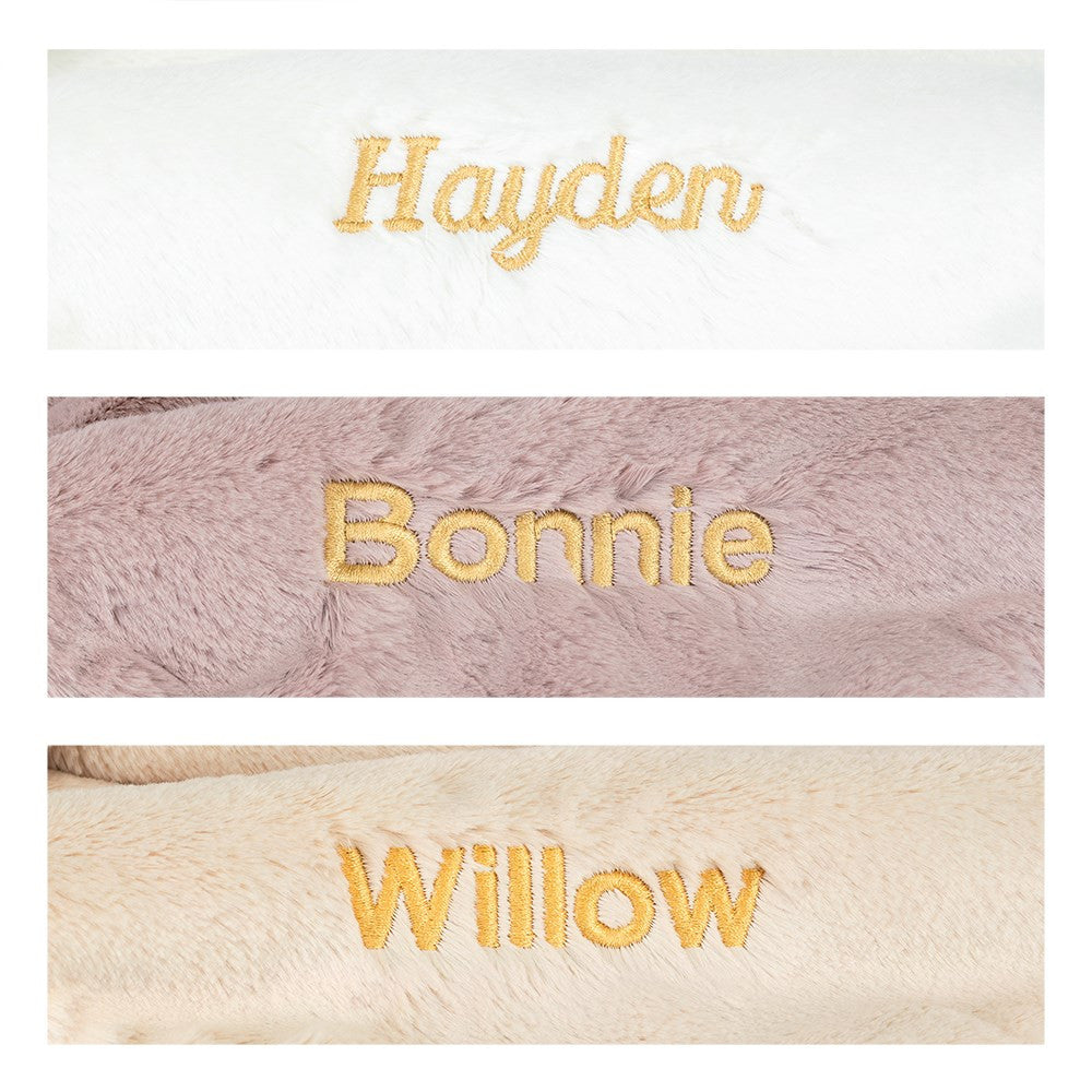 Personalised Bashful Luxe Bunny Luna Blankie