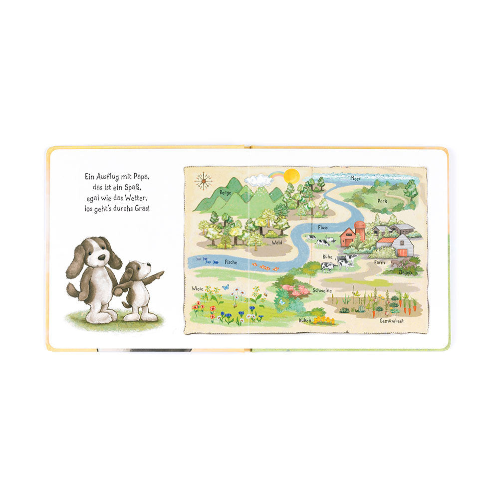 Hundchen Schnuck Und Sein Papa Buch and Bashful Fudge Puppy Medium