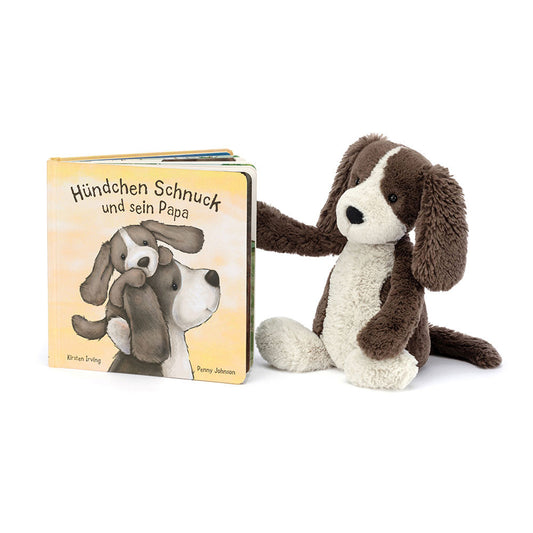 Hundchen Schnuck Und Sein Papa Buch and Bashful Fudge Puppy Medium